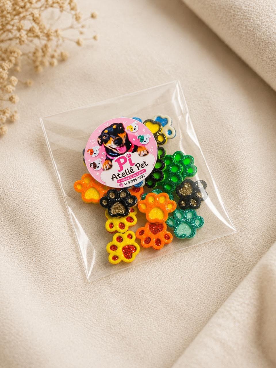 Kit Sortido de Patinhas Glitter